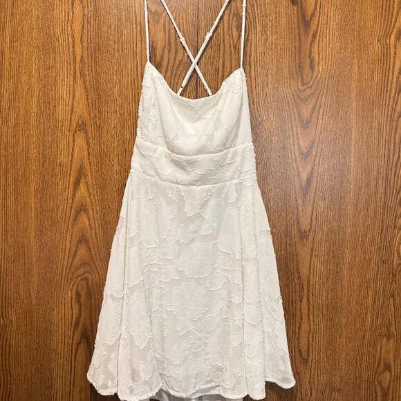 Windsor White Lace Skater Mini Dress - Picture 1 of 5